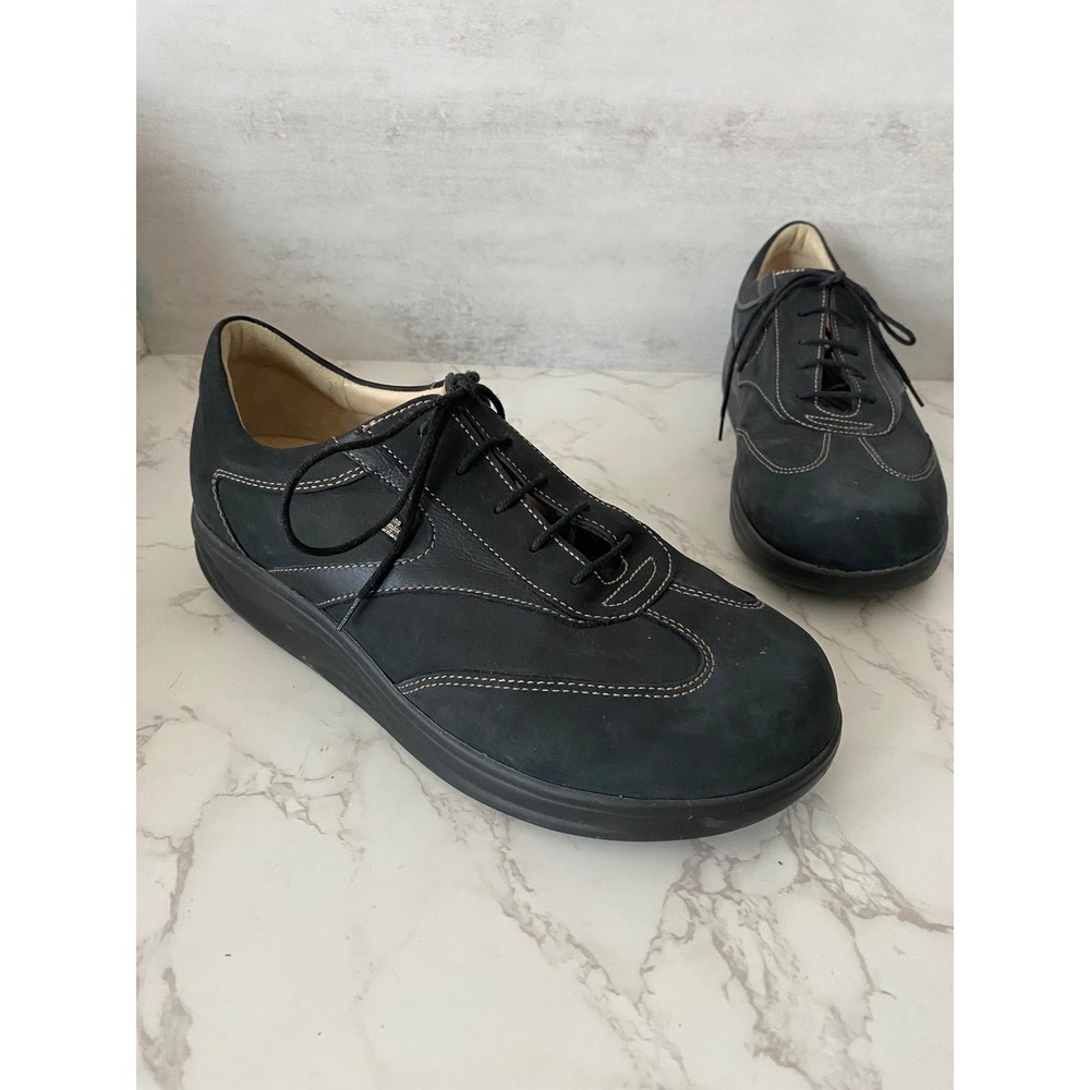 Finn Comfort Oxford Shoes UK 7.5 (US 10) Black Leather Comfort Walking German